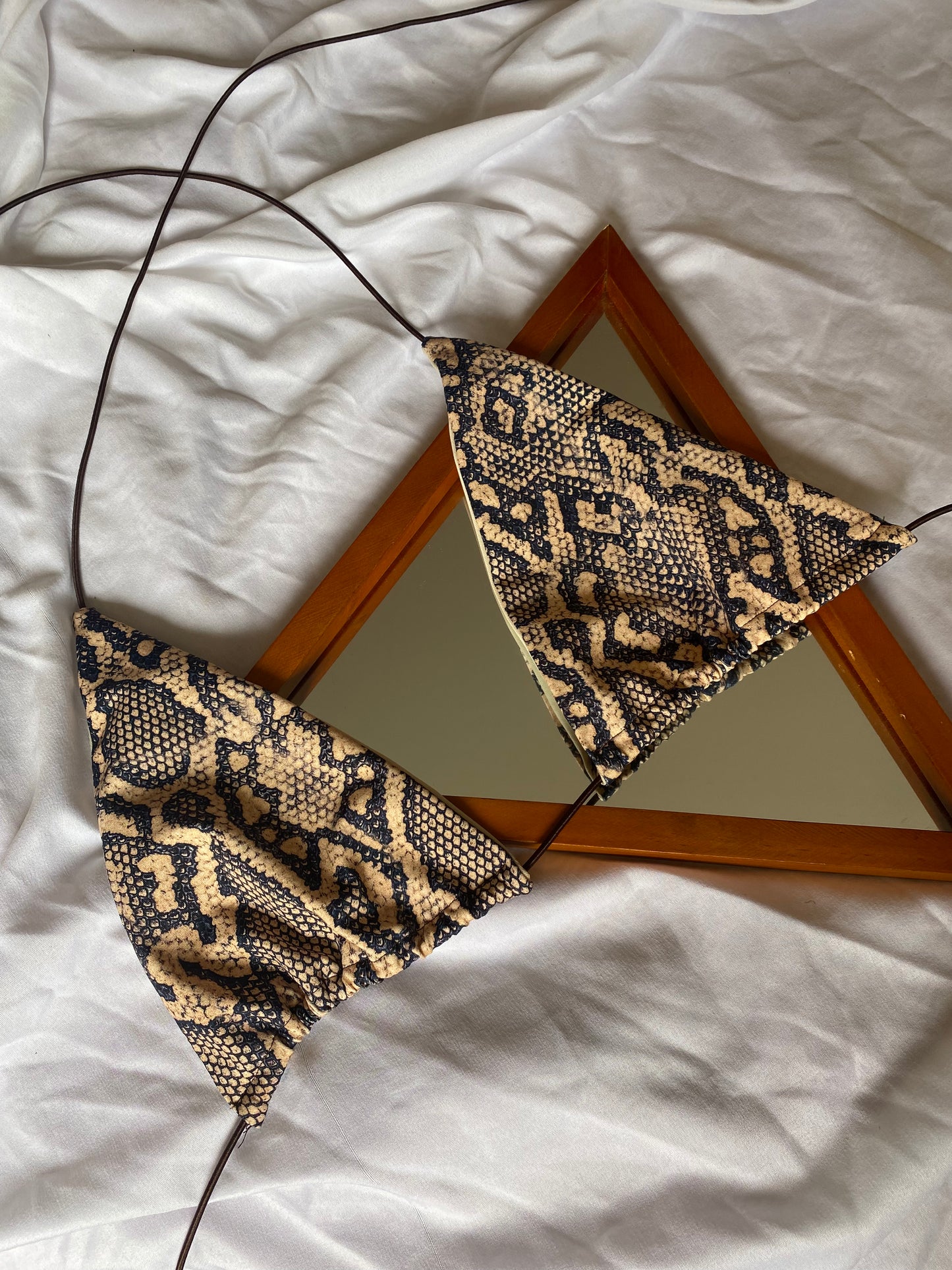Snakeskin Bikini Top