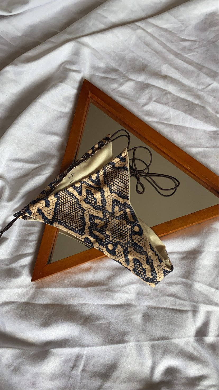 Snakeskin Bikini Bottoms