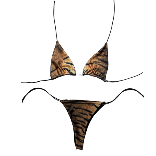 Tiger Print Bikini Set