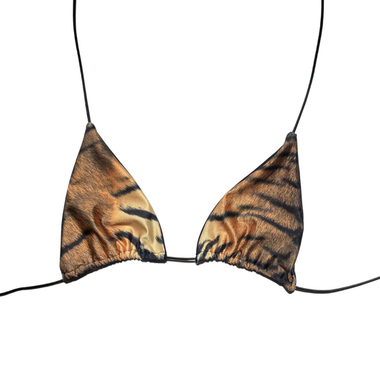 Tiger Print Bikini Top