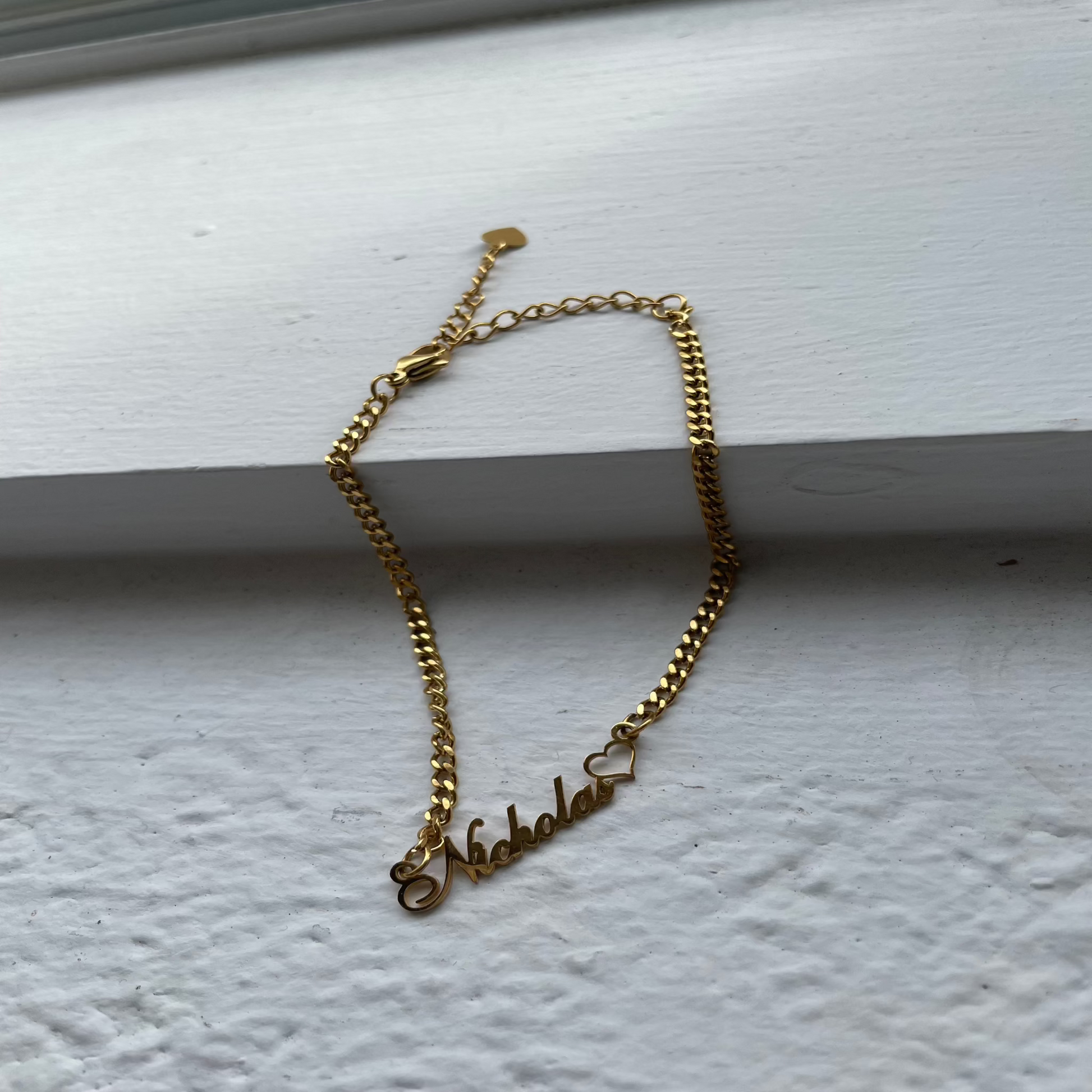 Name sales on anklet